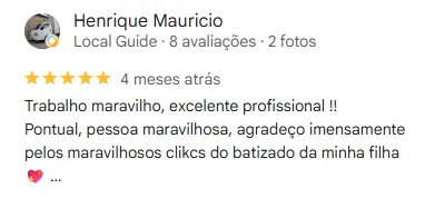 Avaliação no Google — Henrique